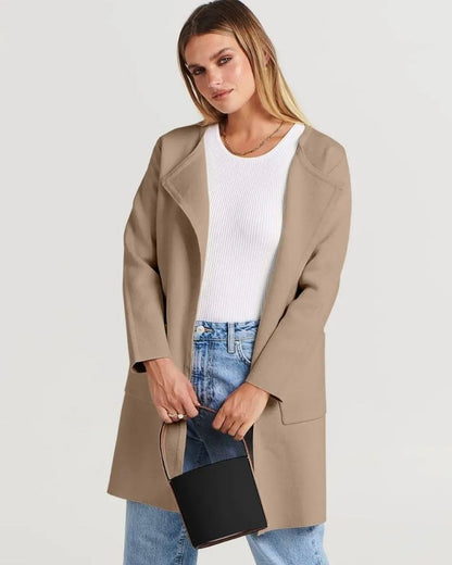 Eleganter Übergangsmantel Damen Stilvoll - IdealeKleiden