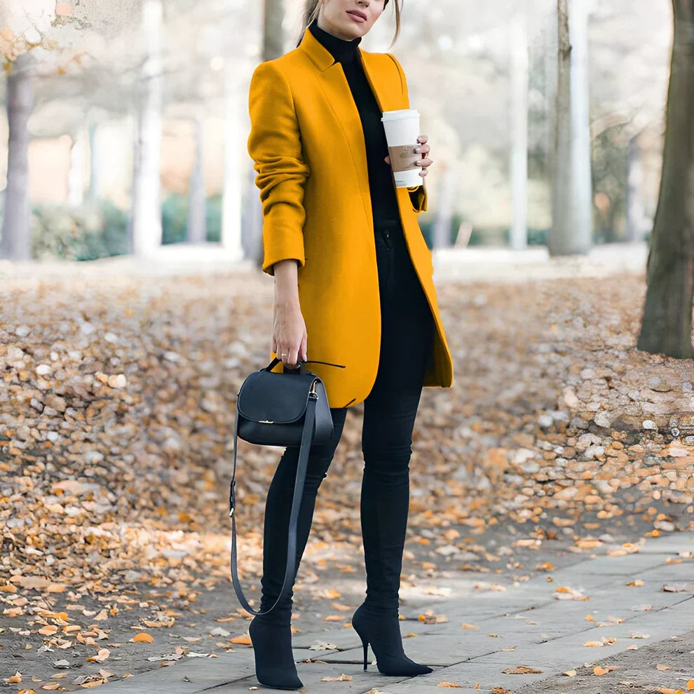 Colorful Wool Blazer Casual Chic Women