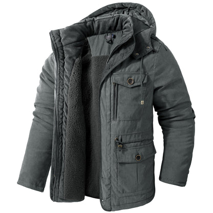 Men's Winter Jacket Hooded Parka Warm