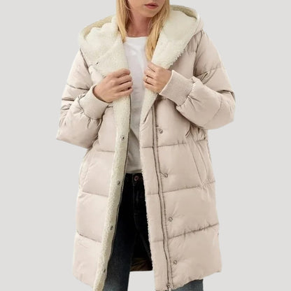 Women's Quilted Winter Coat Hood Warm