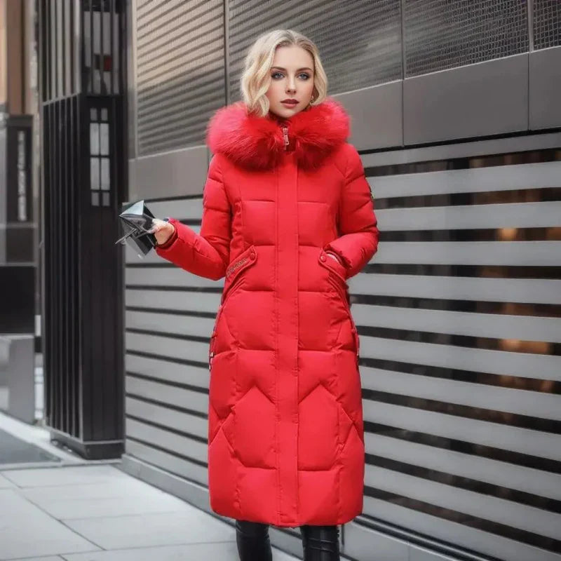 Langer Damenwintermantel Warm & Elegant