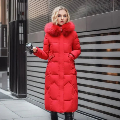 Langer Damenwintermantel Warm & Elegant