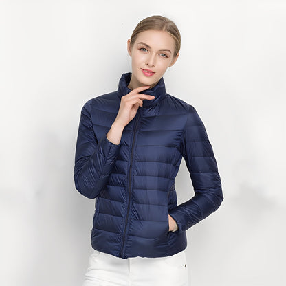 Elegant Women's Quilted Jacket Figure-Hugging Warm