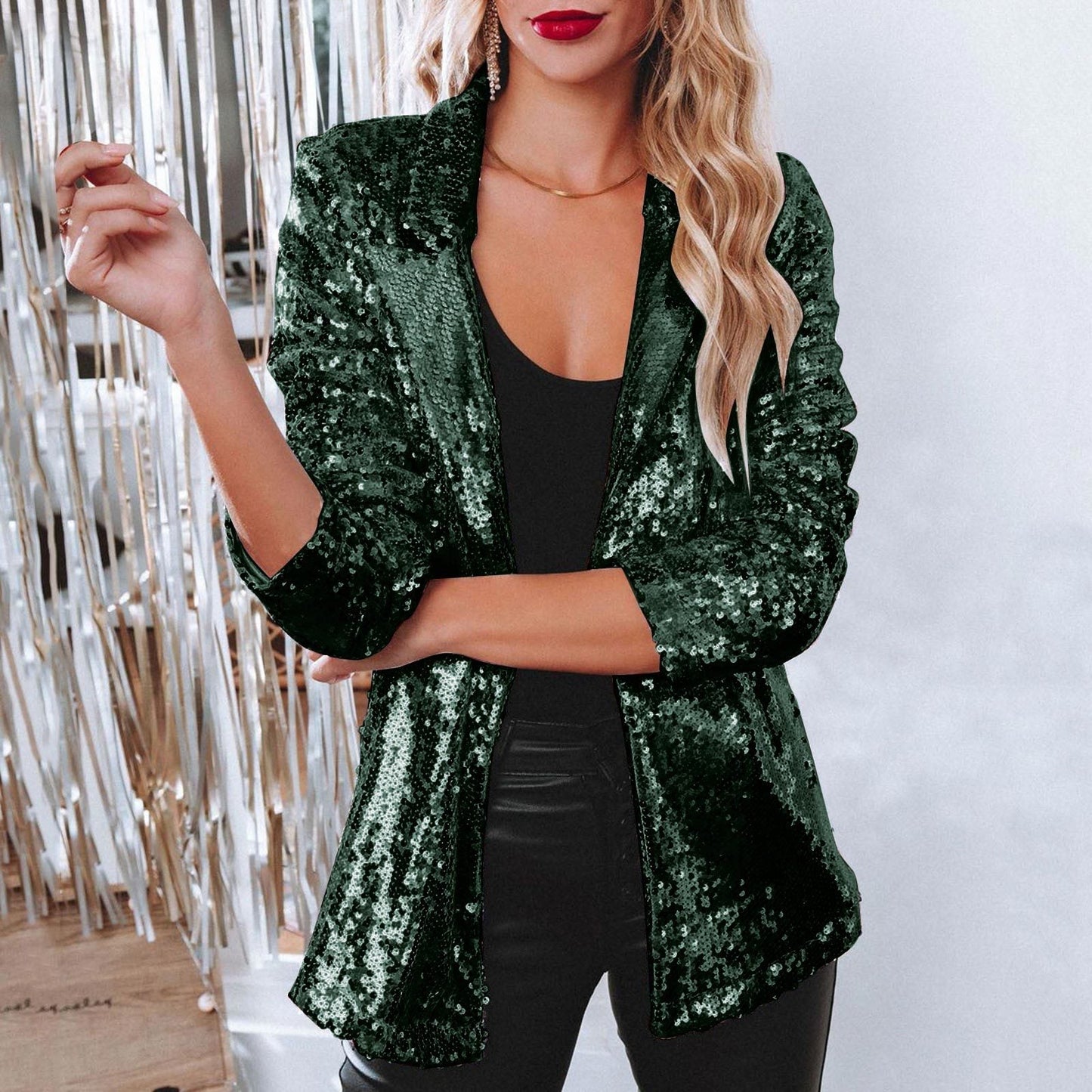 Sparkly Sequin Blazer for Women