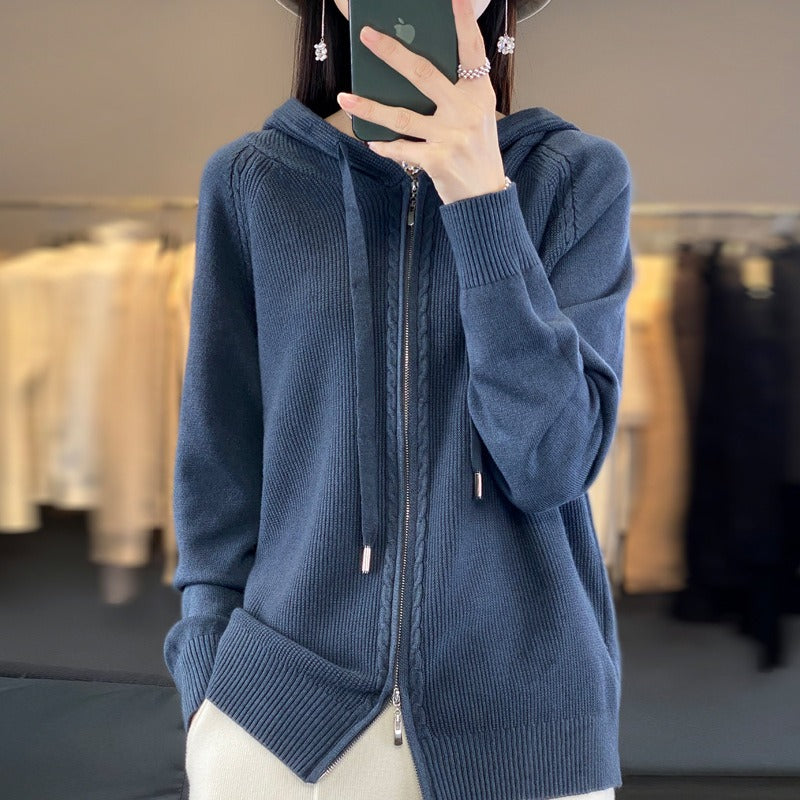 Practical Zip-Up Hoodie for Women