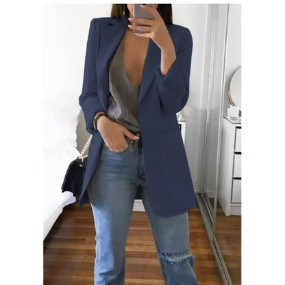 Women's Khaki Blazer Autumn Fashion