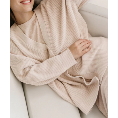 Long Cardigan Comfortable V-neck Wool Blend