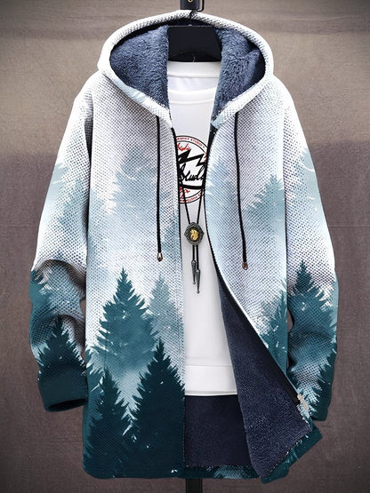 Stylish Hooded Jacket for Men Modern Printed