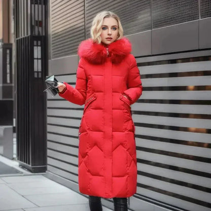 Stylischer Trenchcoat Weiß Fell Mantel
