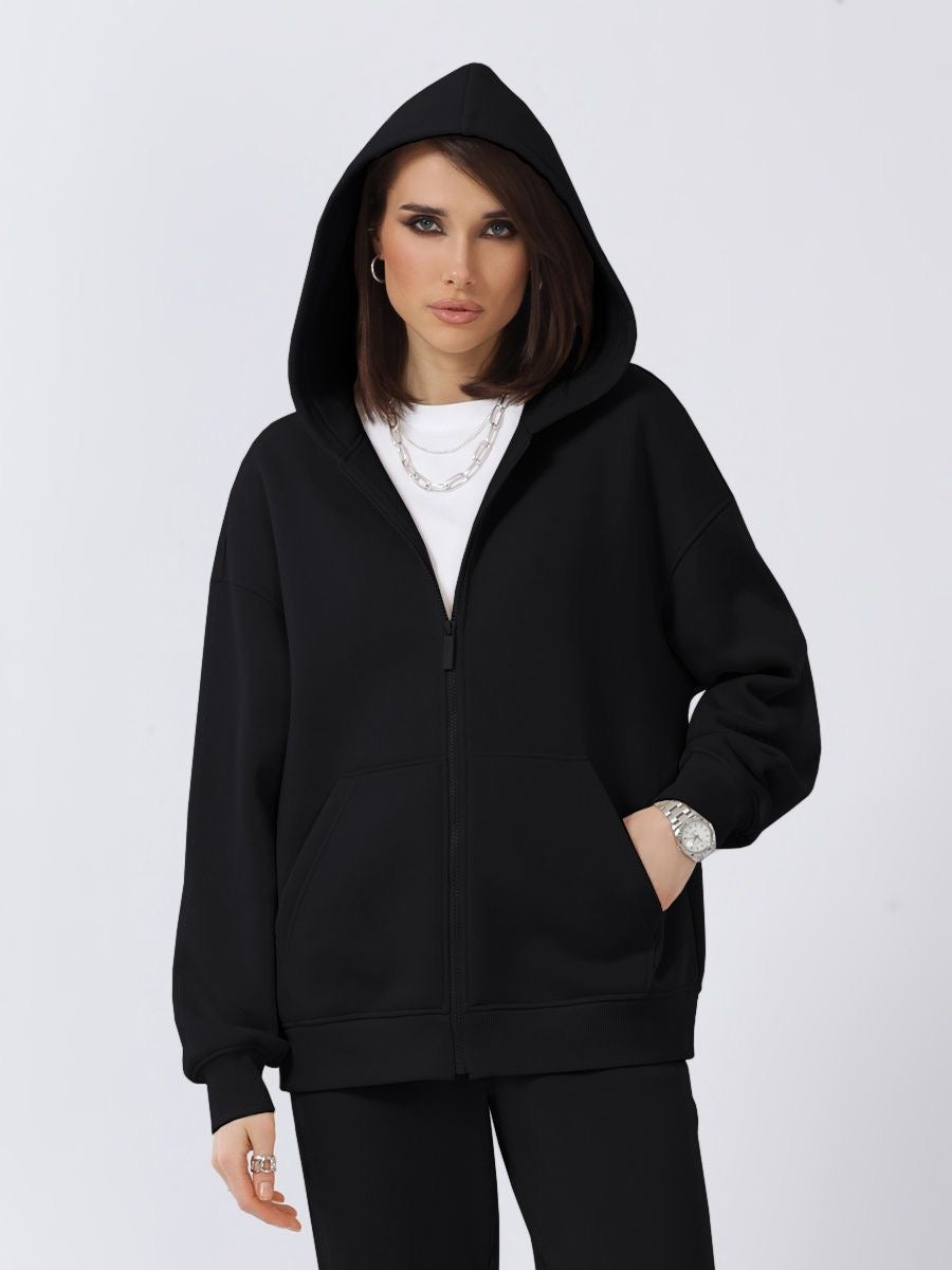 Damen Hoodie Oversized Kapuze Bequem - IdealeKleiden