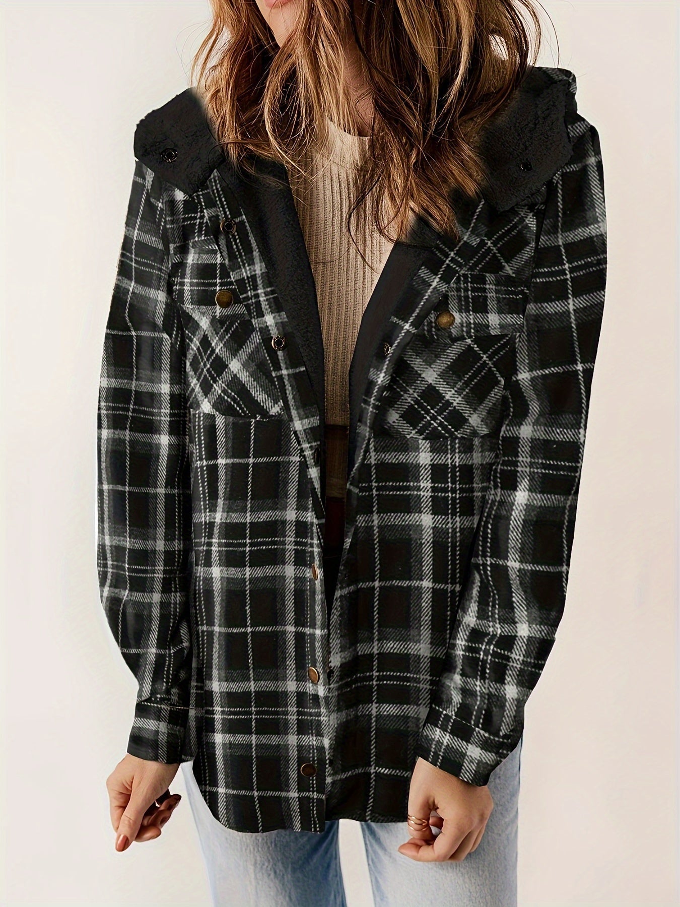 Soft winter jacket velvet lining hood