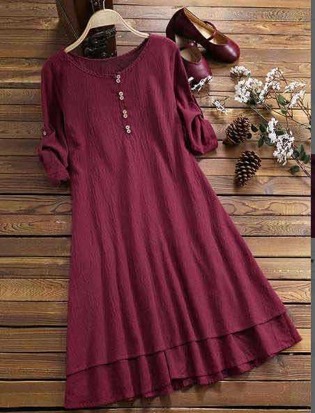 Women's Casual Decorative Floral Summer Dress