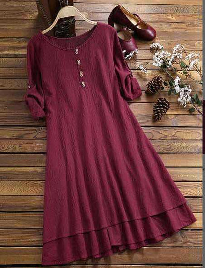 Women's Casual Decorative Floral Summer Dress