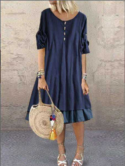 Women's Casual Decorative Floral Summer Dress