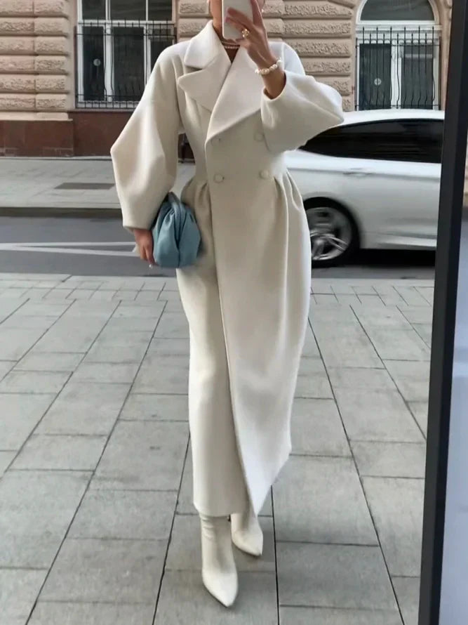 Eleganter Wollmantel Damen Warm Winter