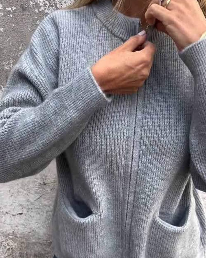 Bequemer Strickpullover aus Baumwolle - IdealeKleiden