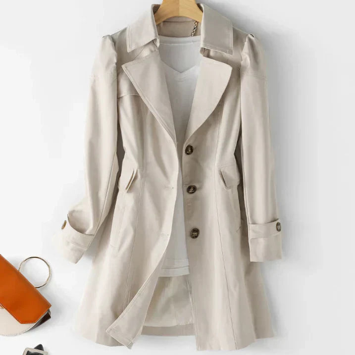 Women's Trench Coat Winter Elegant Warm Hooded