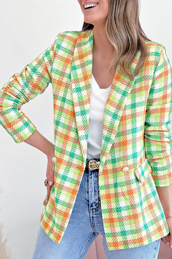Fashion Jacket Casual Double Pocket Button Print