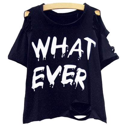 Women's Oversized T-Shirt Generous Cut-Out Sleeves Modern