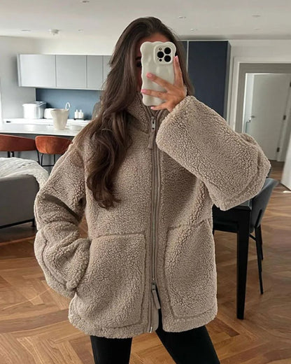 Women's Warm and Cuddly Teddy Jacket