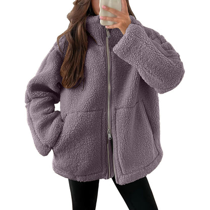 Soft Women's Teddy Look Wool Jacket