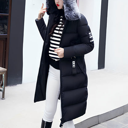 Stylish women's coat with fur trim