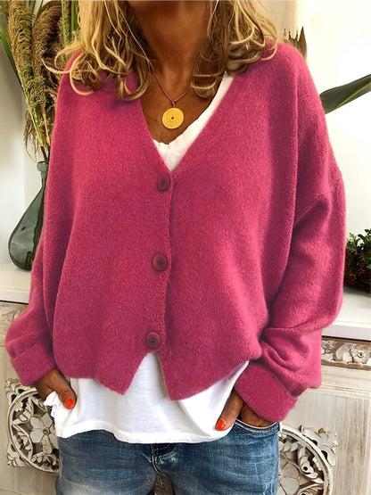 Women's Fashionable Casual Button-Up Cardigan