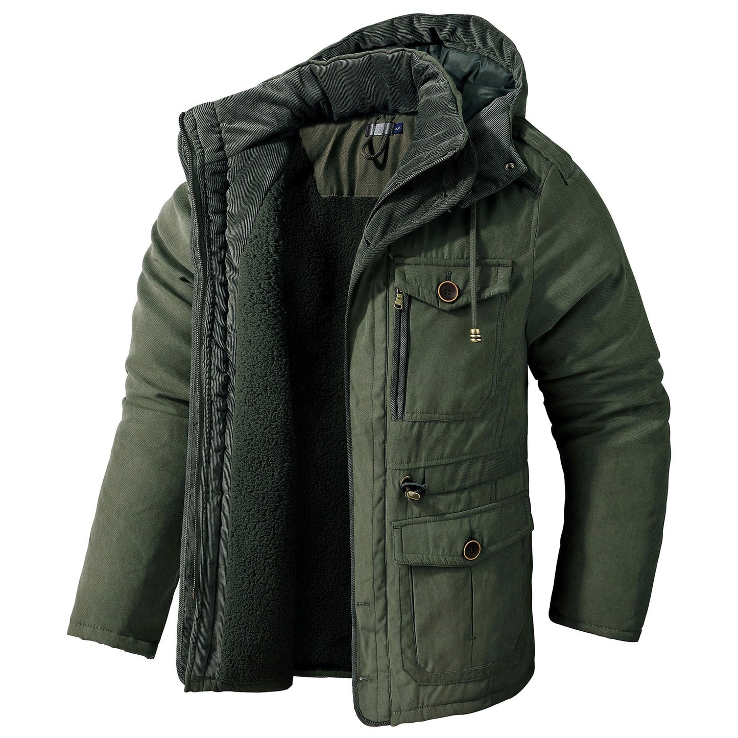 Men's Winter Jacket Hooded Parka Warm
