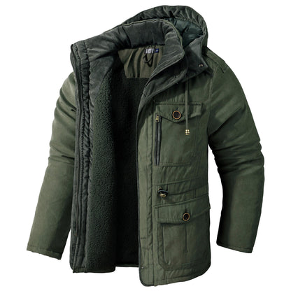 Men's Winter Jacket Hooded Parka Warm