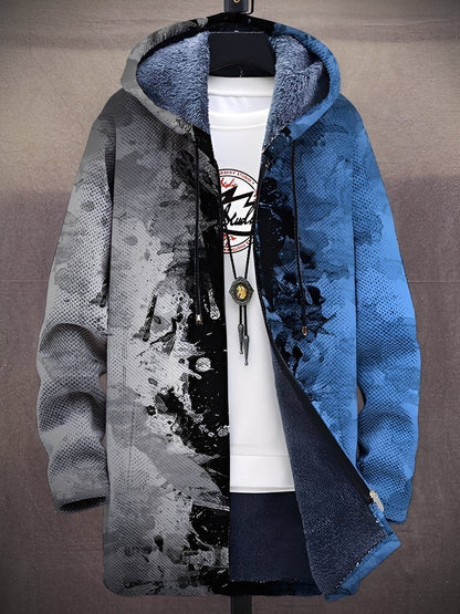 Stylish Hooded Jacket for Men Modern Printed