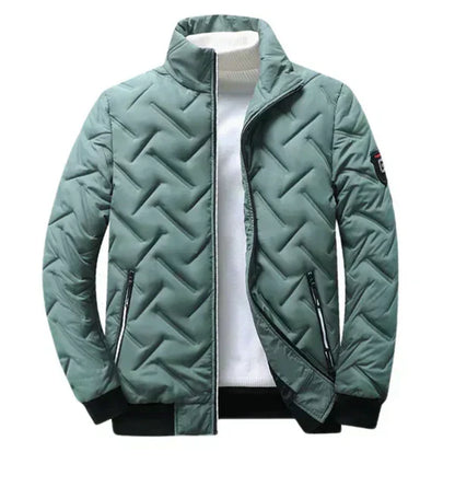Men's Winter Jacket Lined Stand-Up Collar