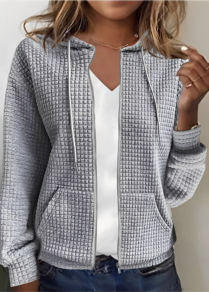 Fashionable Cardigan Women Hood Pockets