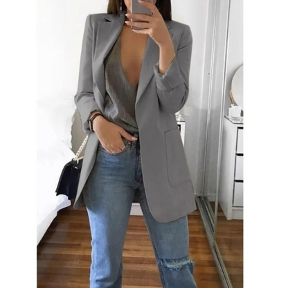 Women's Khaki Blazer Autumn Fashion