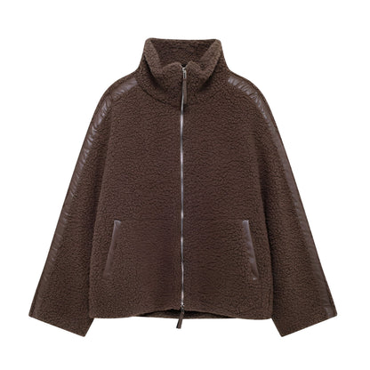Warm Wool Coat Women Turtleneck