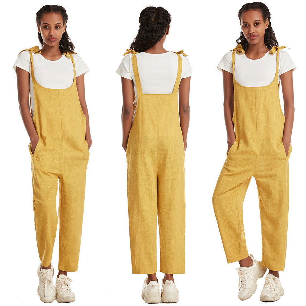 Women's Modern Jumpsuit with Pockets Adjustable