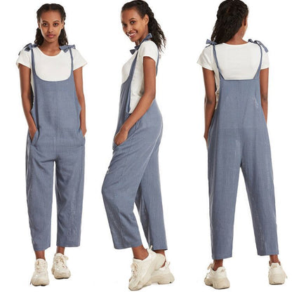 Women's Modern Jumpsuit with Pockets Adjustable