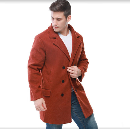 Men's Wool Coat Elegant Modern Style
