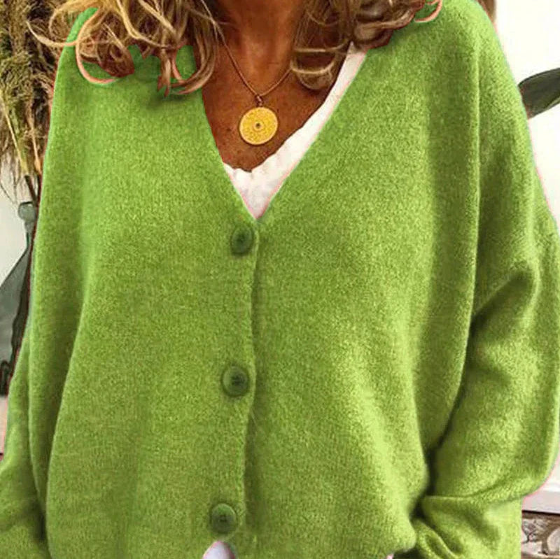 Women's Cardigan V-Neck Modern Buttons