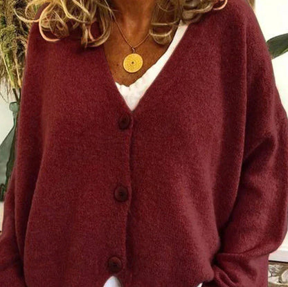 Women's Cardigan V-Neck Modern Buttons