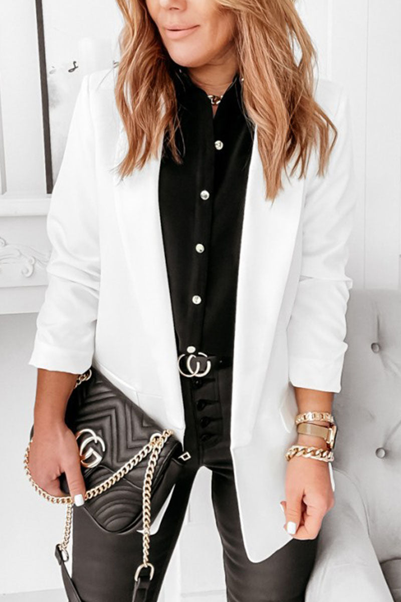 Women's Blazer Wrap Collar Elegant