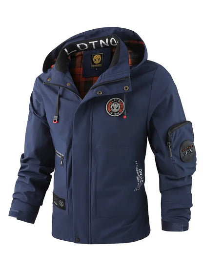 Men's Outdoor Jacket Waterproof Windproof Hood