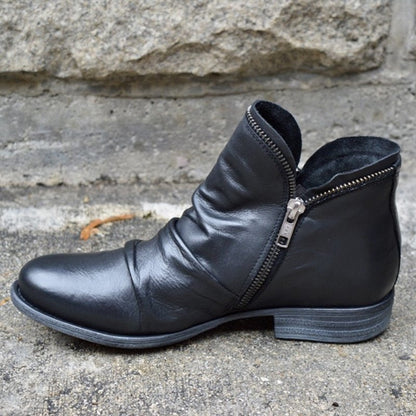 Viannele | Lederstiefel Schnellverschluss Damen - IdealeKleiden
