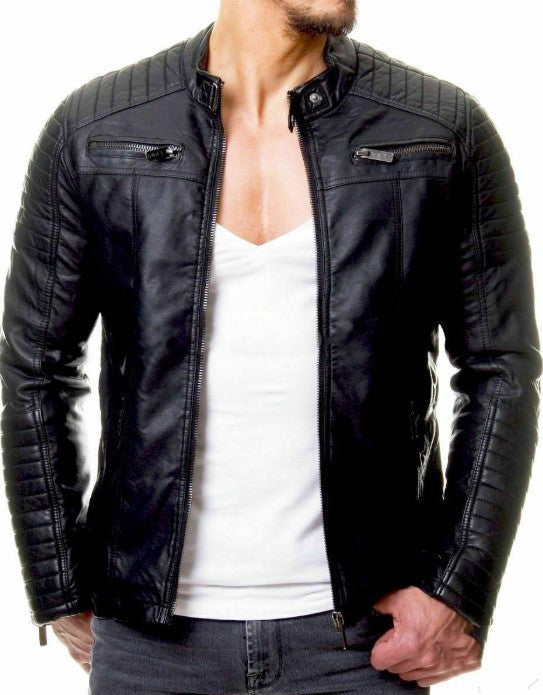 Men's Leather Motorcycle Jacket