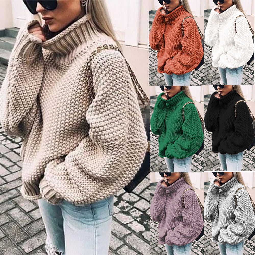 Dickes Winterkleid | Rollkragen Pullover Wärmer Damen - IdealeKleiden