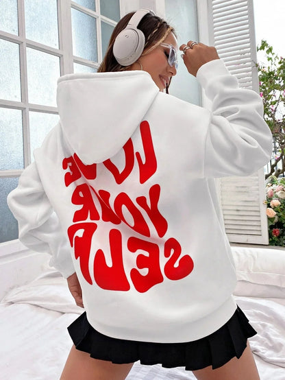Women's Oversize Hoodie with Self-Love Print