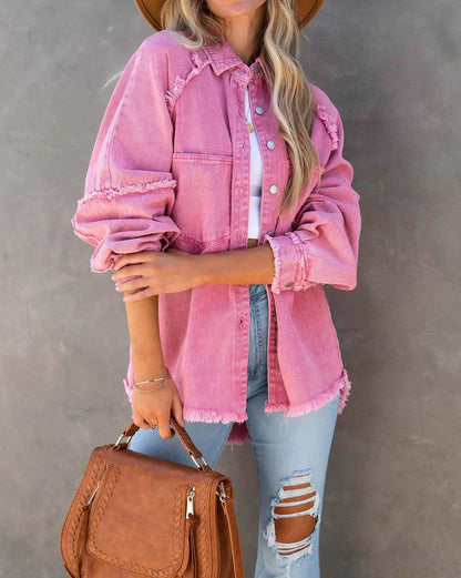 Trendy Denim Jacket Patchwork Style