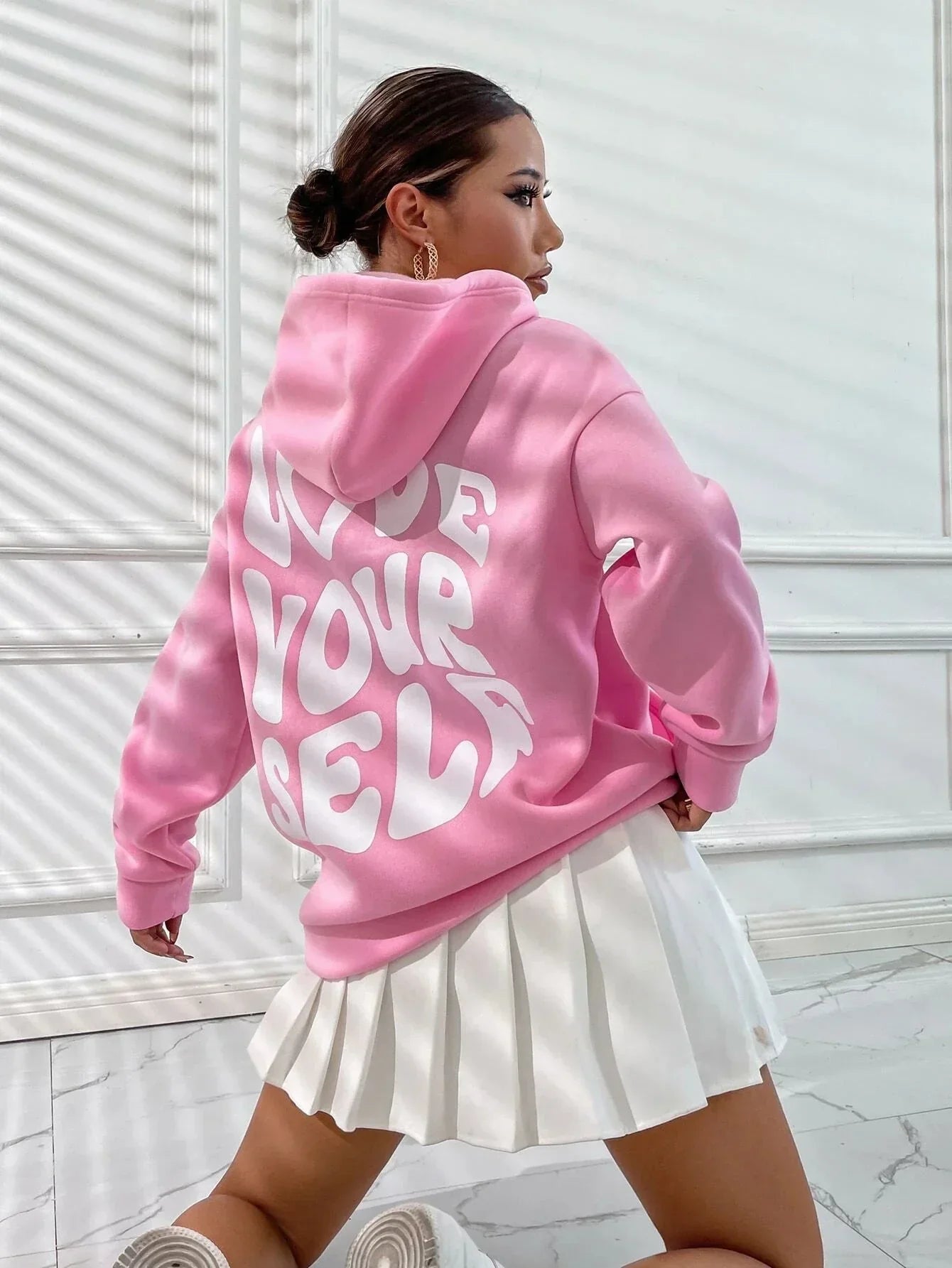 Women's Oversize Hoodie with Self-Love Print