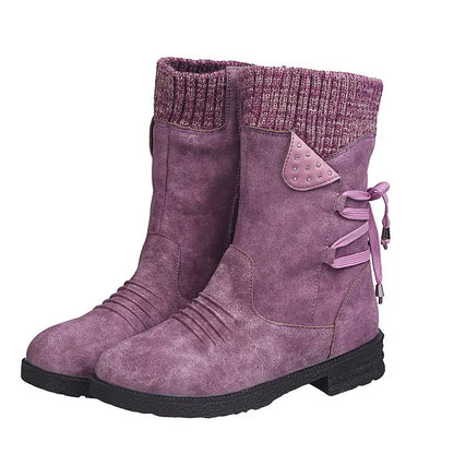 Waterproof Women's Mid-Calf Zipper Boots