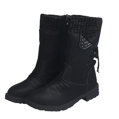 Waterproof Women's Mid-Calf Zipper Boots