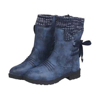 Waterproof Women's Mid-Calf Zipper Boots